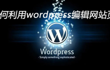 如何利用wordpress编辑网站页面