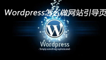 Wordpress怎么做网站引导页