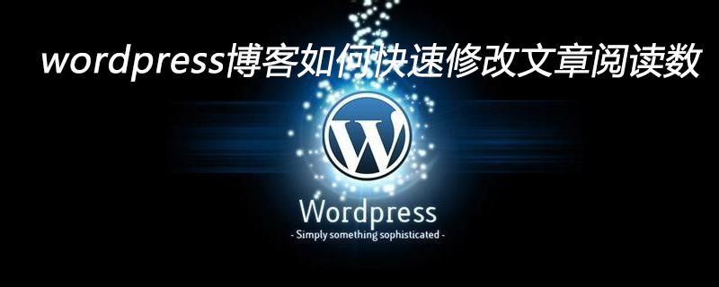 wordpress博客如何快速修改文章閱讀數-小浪學習網