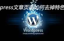 wordpress文章页面如何去掉特色图像