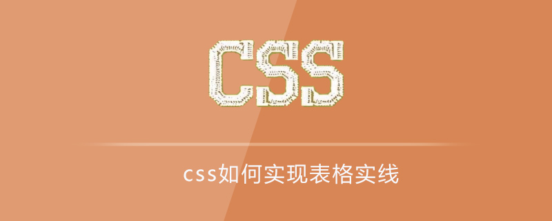 How to realize table solid line in css