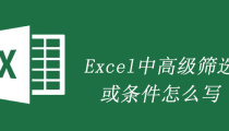 Excel中高级筛选或条件怎么写