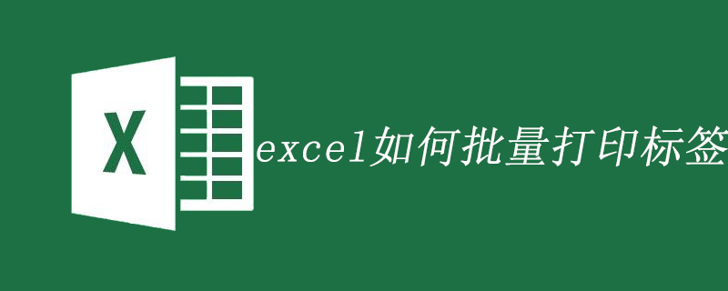 excel如何批量打印標簽-小浪學習網