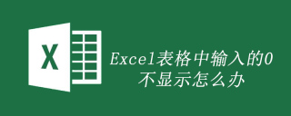 Excel表格中输入的0不显示怎么办
