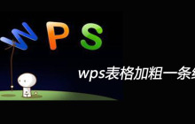 wps表格加粗一条线