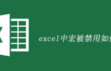 excel中宏被禁用如何处理