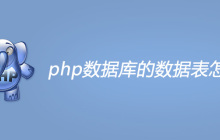 php数据库的数据表怎么弄