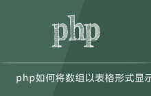 php如何将数组以表格形式显示