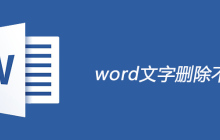 word文字删除不了解决方法