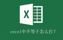 excel中不等于怎么打？