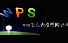 wps怎么表格横向求和？