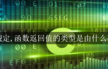 c语言规定,函数返回值的类型是由什么决定的？