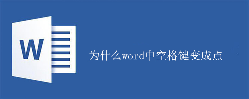 為什么word中空格鍵變成點-小浪學習網(wǎng)