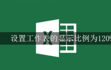 设置工作表的显示比例为120%