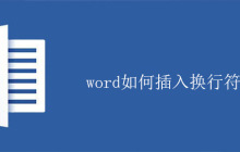 word如何插入换行符