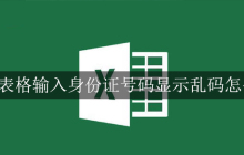 电子表格输入身份证号码显示乱码怎么回事