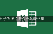 电子版照片怎么弄到表格里