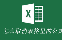 怎么取消表格里的公式