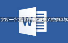 文档打字打一个字后面的就消失了的原因与解决方法