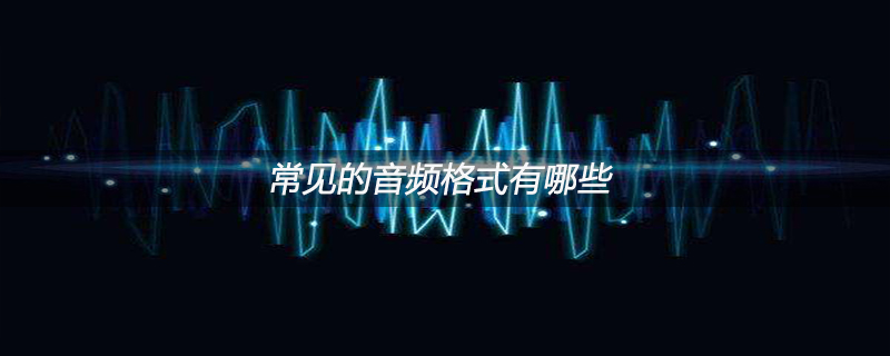 常见的音频格式有哪些