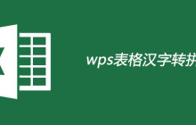 wps表格汉字转拼音