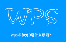 wps求和为0是什么原因