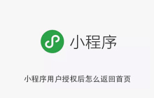 小程序用户授权后怎么返回首页