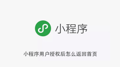 How do mini program users return to the home page after authorization?