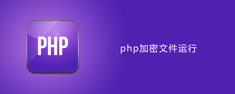 php加密后可以直接运行吗