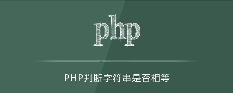 PHP는 두 문자열이 동일한지 확인합니다.