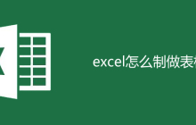 excel怎么制做表格