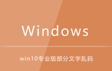 win10专业版部分文字乱码