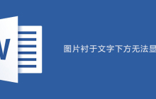 word中图片衬于文字下方无法显示