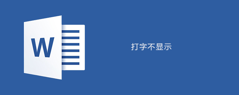 word文檔打字不顯示-小浪學習網