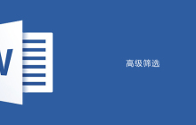 如何使用word中的高级筛选功能