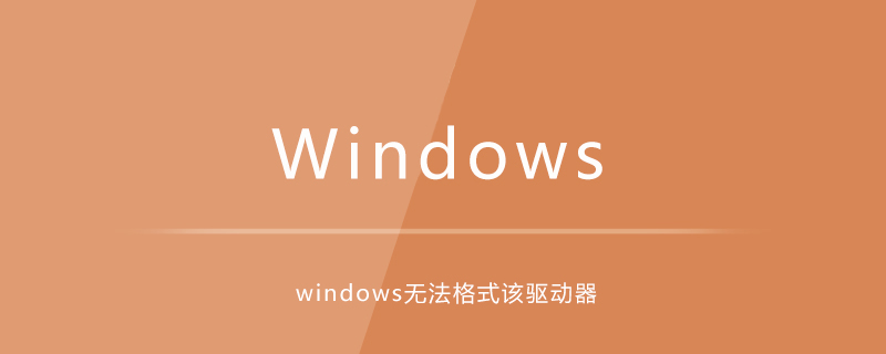电脑格式磁盘提示windows无法格式该驱动器
