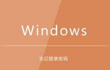 windows忘记登录密码