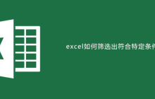 excel如何筛选出符合特定条件的数据