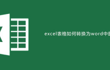 excel表格如何转换为word中的表格