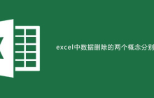 excel中数据删除的两个概念分别是什么