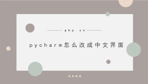 pycharm怎么改成中文界面