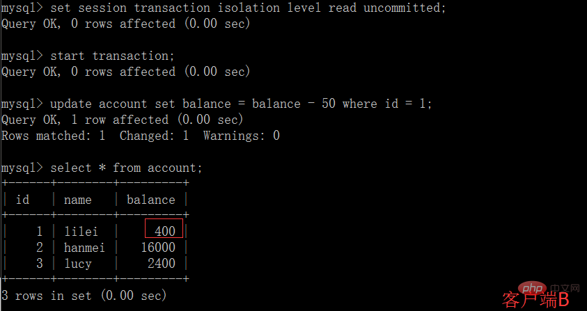MySQL的四種事務隔離級別