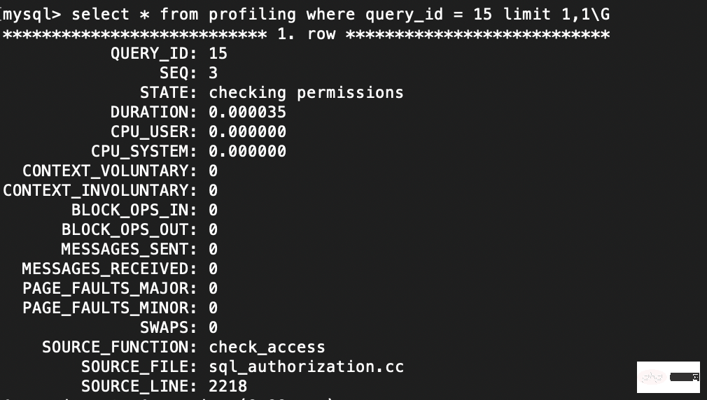 mysql的慢查詢分析調優工具 show profile