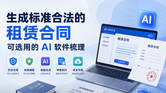 生成标准合法的租赁合同可选用的 ai 软件梳理 - php中文网