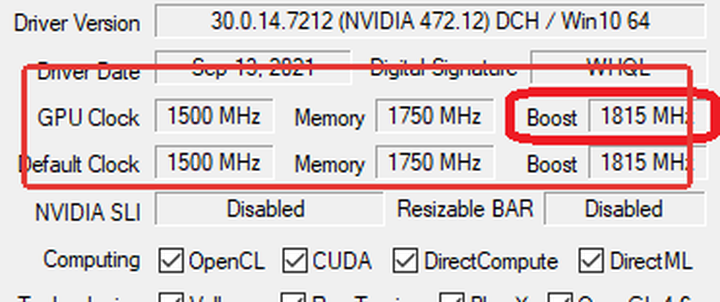 GPU-Z怎么看显卡默认频率和Boost频率:在显卡页定位频率区