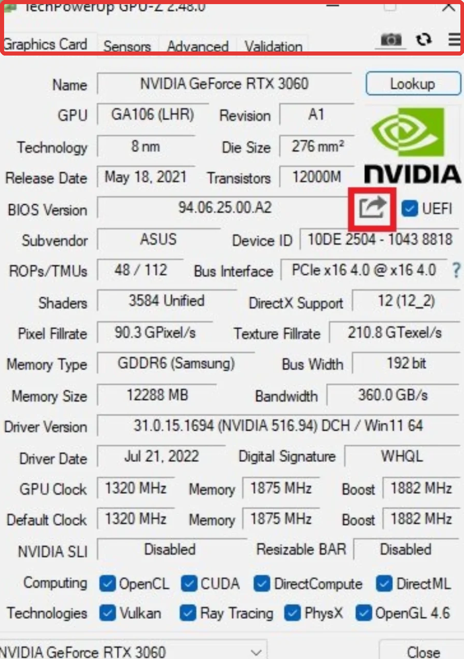 Windows电脑GPU-Z:用Graphics Card核对显卡身份