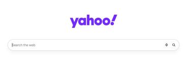 Yahoo国际版搜索框与紫色品牌标识