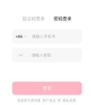 抖音网页版选中密码登录后的空手机号和密码输入栏