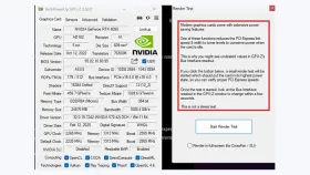 新版GPU-Z Windows界面显示RTX 4090总线状态与Render Test窗口，证明测试用于观察PCIe链路变化 - GPU-Z压力测试在哪里打开 - php中文网
