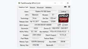 GPU-Z Windows界面显示RX 580部分频率、带宽和填充率为0，证明参数缺失需结合驱动和BIOS排查 - GPU-Z不显示显卡参数怎么办 - php中文网